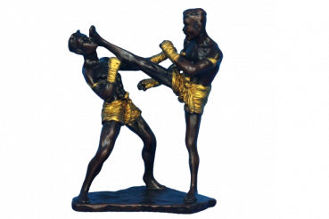 Muay Thai Figur gold Frontkick, XL